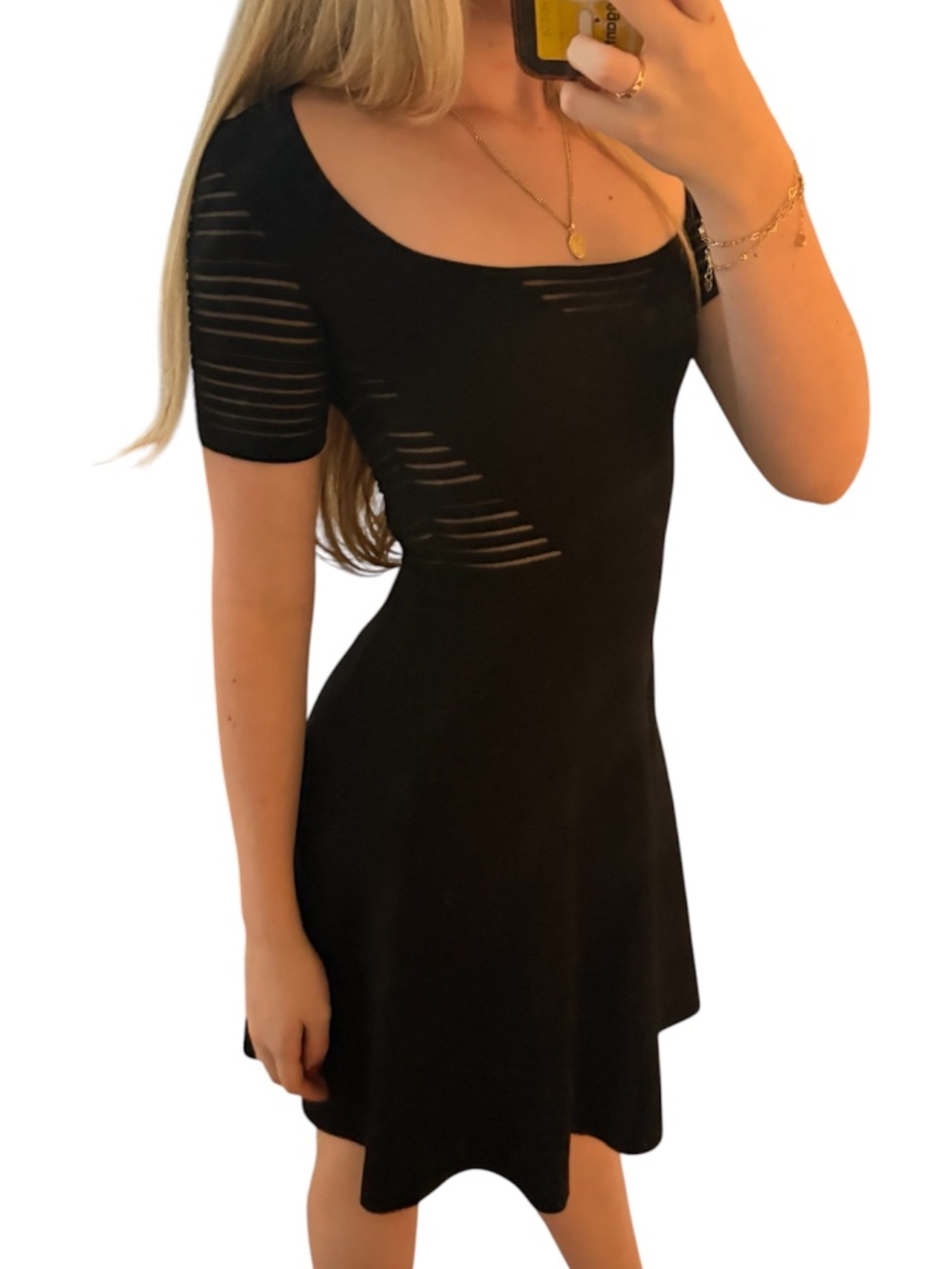 Gianni Versace Ribbed Fit and Flare Dress - 38 (US 2)
